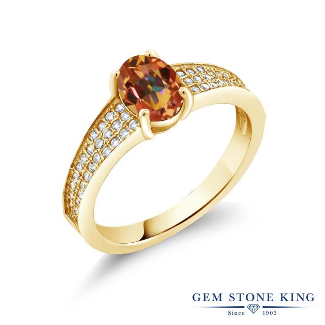 リーの 指輪 オーバル パの通販はau PAY マーケット - Gem Stone King ジュエリー専 リング レディース 1.98カラット 天然石 エクスタシーミスティックトパーズ シルバー925 イエローゴールドコーティング リング・マ