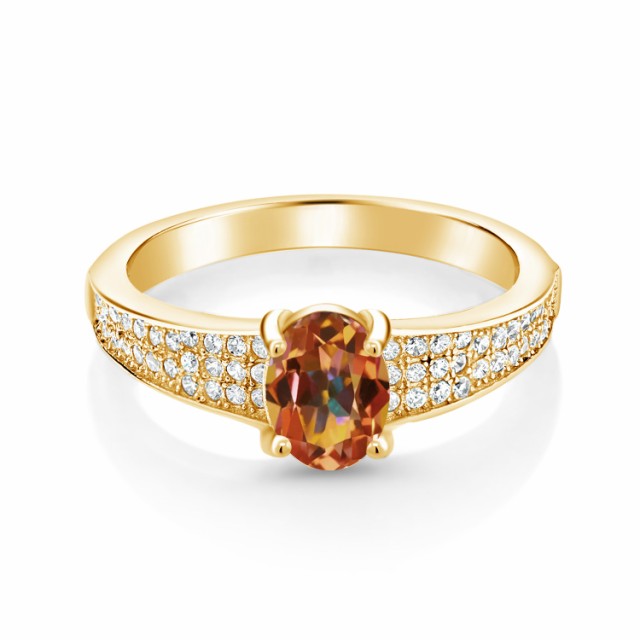 リーの 指輪 オーバル パの通販はau PAY マーケット - Gem Stone King ジュエリー専 リング レディース 1.98カラット 天然石 エクスタシーミスティックトパーズ シルバー925 イエローゴールドコーティング リング・マ