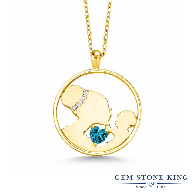 シーンを ネックレス イエローゴールドコの通販はau PAY マーケット - Gem Stone King ジュエリー専 レディース 0.6カラット 天然 ロンドンブルートパーズ ペンダント ラボグロウンダイヤモンド シルバー925 ロットナン