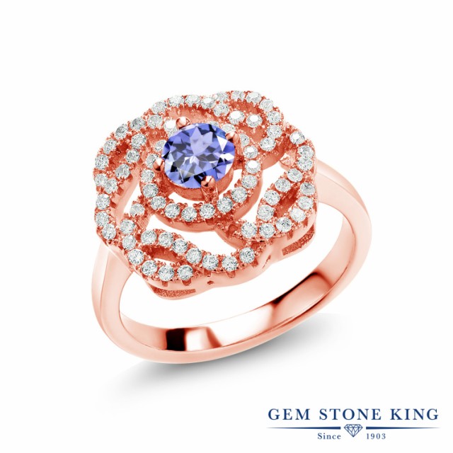 即納新品 指輪 透かし 編み込み 小粒 の通販はau PAY マーケット - Gem Stone King ジュエリー専門 リング レディース 1.49カラット 天然石 タンザナイト シルバー925 ピンクゴールドコーティング フラワー 花 最安値豊富な