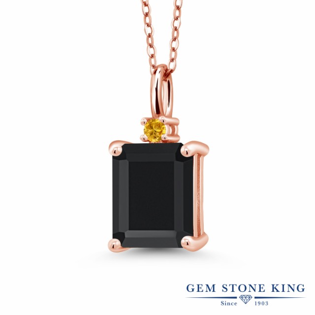 シーンを⑻ ネックレス ピンクゴールドコーティング 四角いの通販はau PAY マーケット - Gem Stone King ジュエリー専 レディース 3.18カラット 天然 オニキス ペンダント 合成イエローサファイア シルバー925 きます