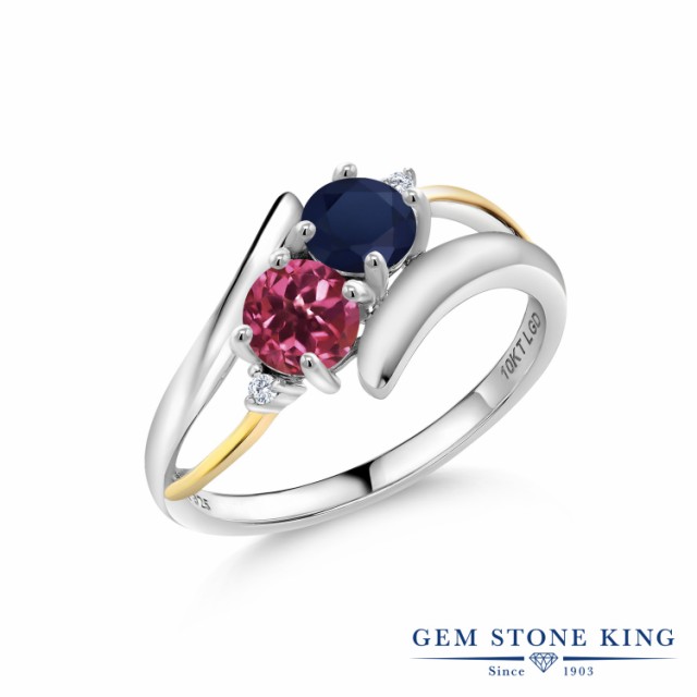 新作セール 指輪 2連 ダブルストーン 天然の通販はau PAY マーケット - Gem Stone King ジュエリー専門 リング レディース 1.12カラット 天然 サファイア AAグレード ピンクトルマリン ラボグロウンダイヤモンド 特典進呈