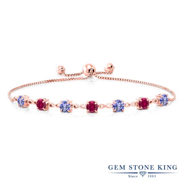 人気特価激安 天然 タンザナイト ブレスレット レディース ピンクゴールド 加工 天然石 12月 誕生石 インフィニティ 小粒 細身 スライド アジャスター 数量限定 特売