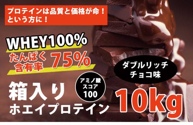 コスパ最強 10kg ホエイプロテイン ダブルリッチチョコレート味 無添加