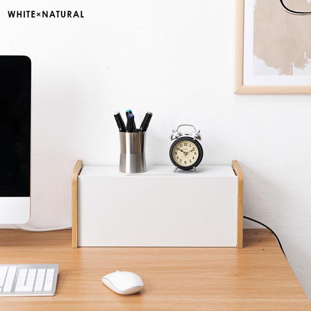 白 2個入 木製ケーブル収納ボックス ホワイト パソコン、コード整理 白 2個入 木製ケーブル収納ボックス ホワイト パソコン、コード整理 白