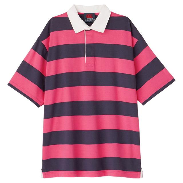 カンタベリー CANTERBURY ラグビーウェア ユニセックス   S/S 2.5INCH STRIPE RUGBY JERSEY RA34136 2024SS