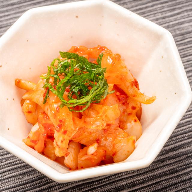 つぶ切り落とし キムチ和え