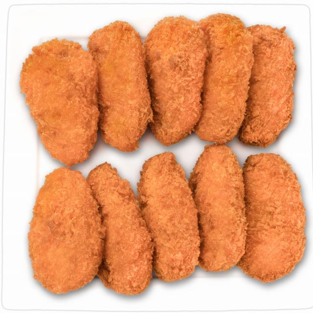 海老カツ 皿盛り真上