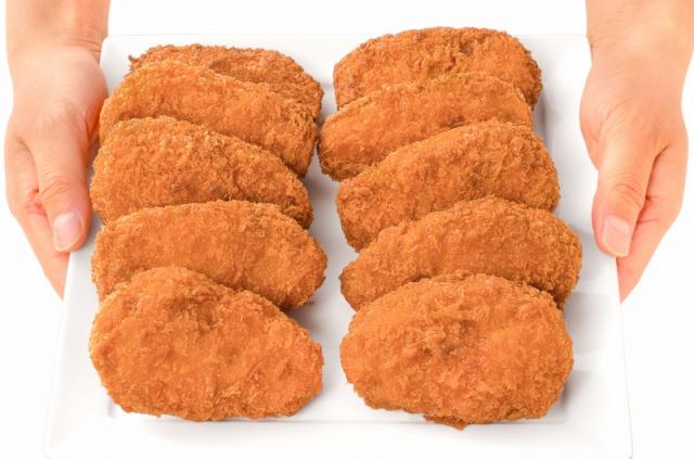 海老カツ 皿盛り手持ち