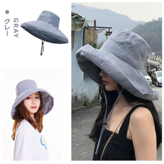 つば広帽子 レディース 折りたたみ UVカット ファッション小物 お洒落