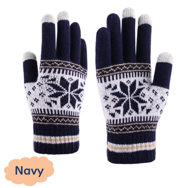 送料無料 スマホ対応 操作可能 ニット手袋 防寒 暖かい 冬 秋 おしゃれ タッチパネル