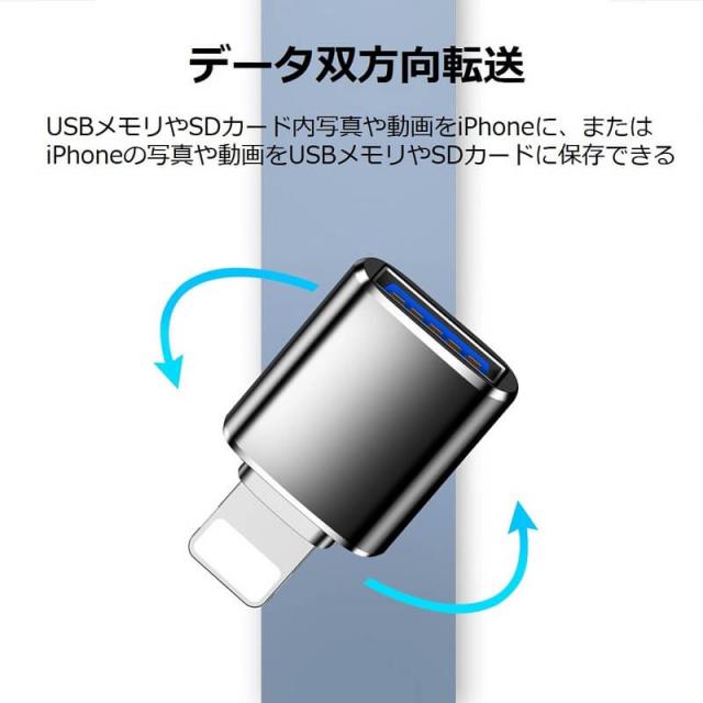 【送料無料】iPhone iPad 変換アダプタ カメラ OTG 変換アダプタ