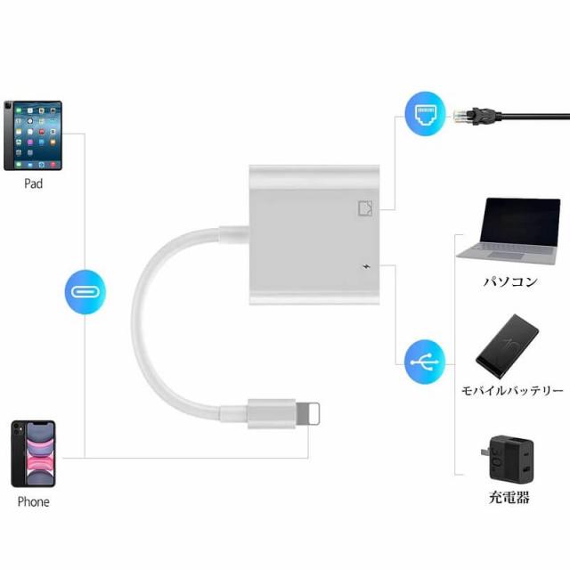 【送料無料】iPhone iPad 変換アダプタ OTG ケーブル