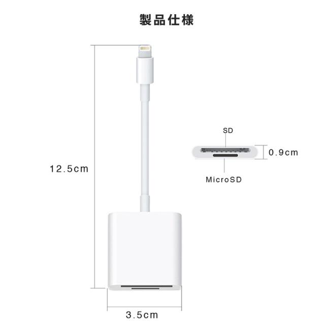 【送料無料】iPhone iPad 変換アダプタ OTG ケーブル
