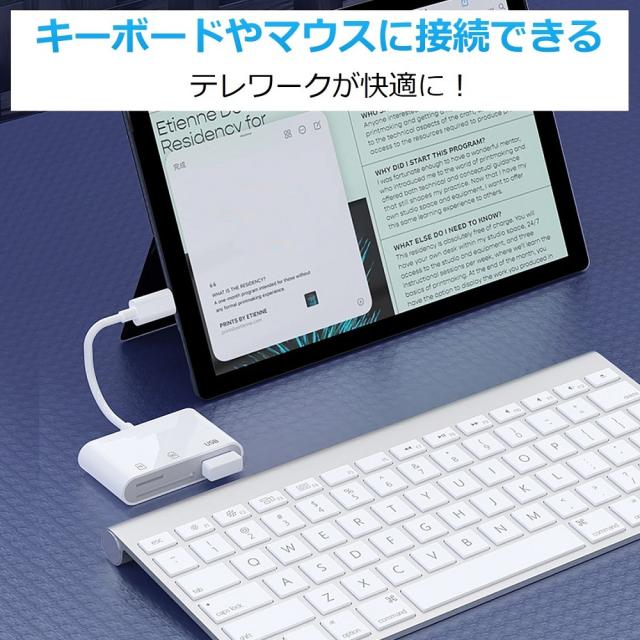 【送料無料】iPhone iPad 変換アダプタ OTG ケーブル
