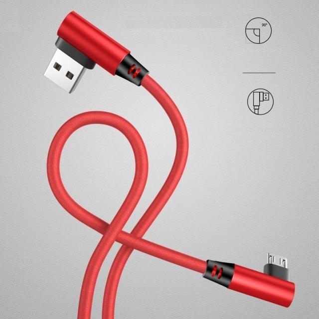 L型コネクタ microUSB 充電ケーブル Android usb  ケーブル 2m