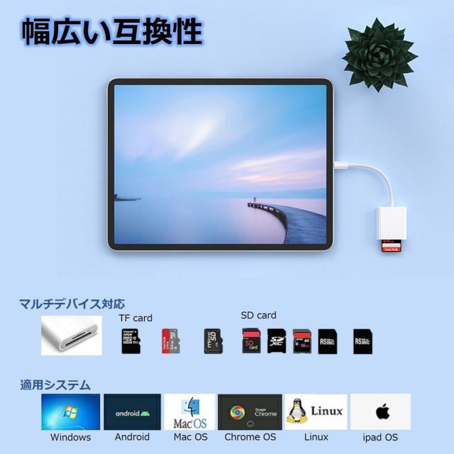 【送料無料】iPhone iPad 変換アダプタ OTG ケーブル