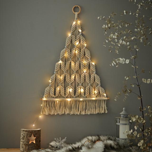 マクラメツリー クリス おしゃれ照明 インテリア雑貨 クリスマス クリスマスツリー