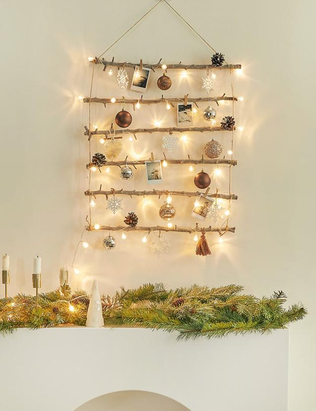 壁掛けツリー アンティークブラウン L おしゃれ照明 インテリア雑貨 クリスマス クリスマスツリー