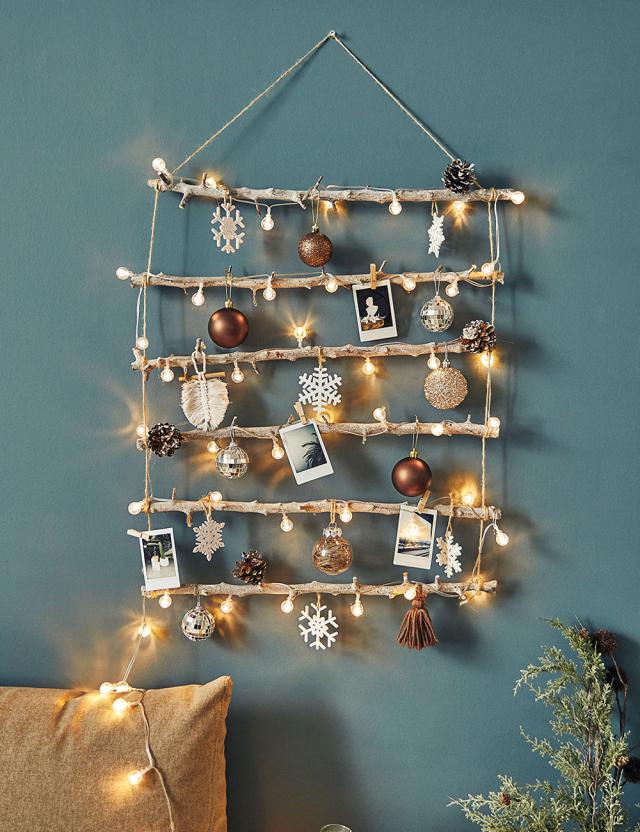 壁掛けツリー アンティークブラウン L おしゃれ照明 インテリア雑貨 クリスマス クリスマスツリー