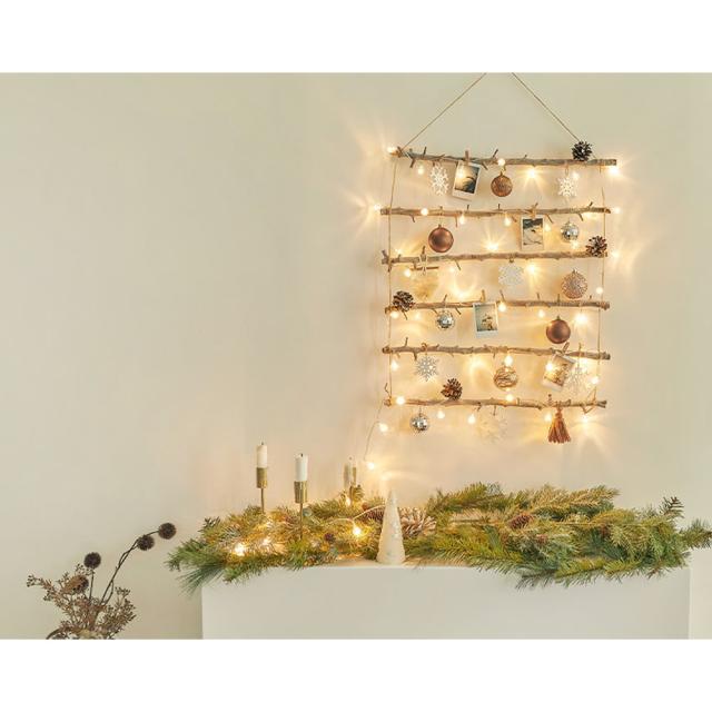 壁掛けツリー アンティークブラウン L おしゃれ照明 インテリア雑貨 クリスマス クリスマスツリー