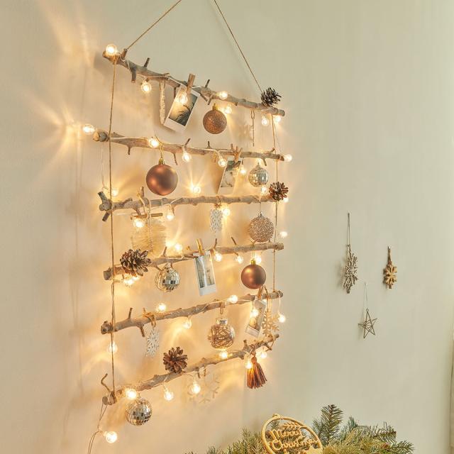 壁掛けツリー アンティークブラウン L おしゃれ照明 インテリア雑貨 クリスマス クリスマスツリー