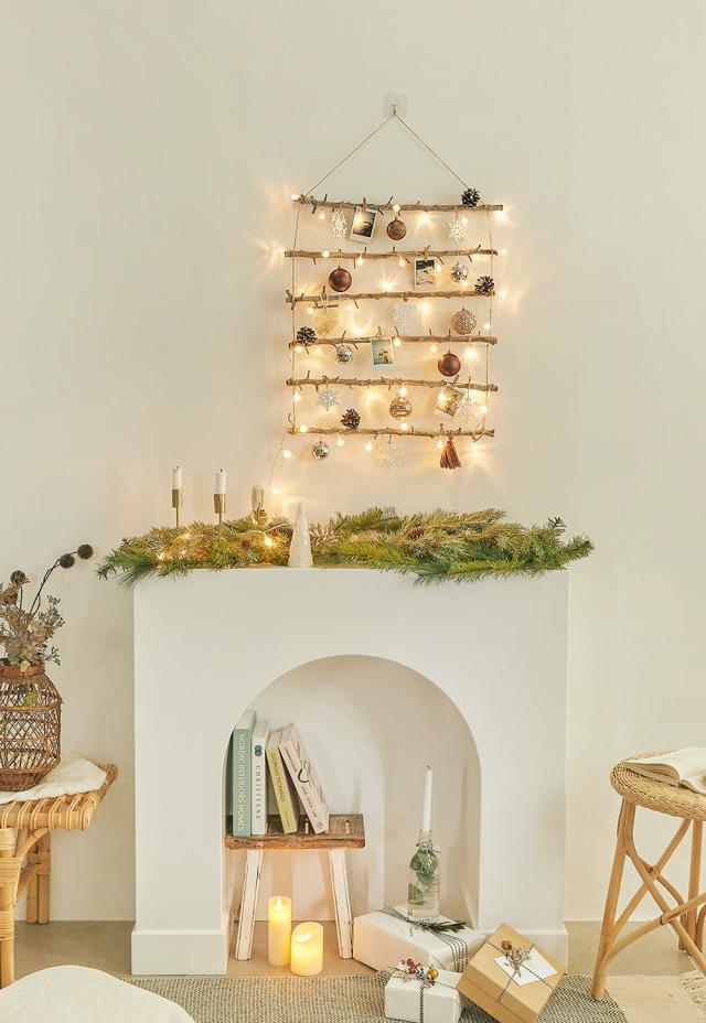 壁掛けツリー アンティークブラウン L おしゃれ照明 インテリア雑貨 クリスマス クリスマスツリー