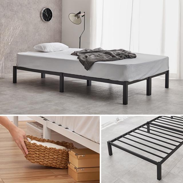 ポケットコイルマットレス付き スチールベッド