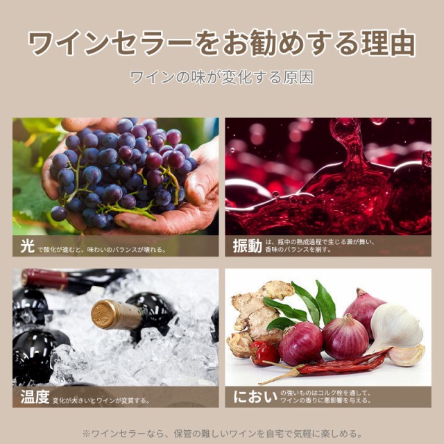 ワインセラー コンプレッサー式 24本収納 63L 5℃~18℃ 日本酒セラー 冷蔵庫 シャンパン ワインクーラー 省エネ 小型 家庭・勤務用 大  EC-24JCの通販はau PAY マーケット - JP-Life | au PAY マーケット－通販サイト