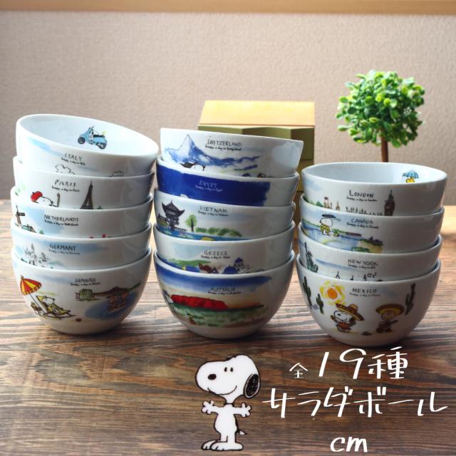スヌーピー 世界旅行シリーズ サラダボール 日本製 美濃焼 snoopy 