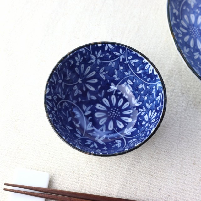 藍華 お浸し小鉢 12cm 日本製 美濃焼 3.8多用丼 青 ブルー 青い 藍華 お浸し小鉢 12cm 日本製 美濃焼 3.8多用丼 青 ブルー 青い