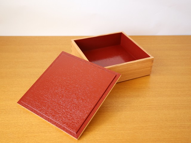 限定セールSALE 松屋漆器店 PAY マーケット - 雑貨のお店 セレクト・ペンギン|商品ロットナンバー:410182635 白木塗タモ6.0 一段重 内朱 の通販はau 超特価在庫