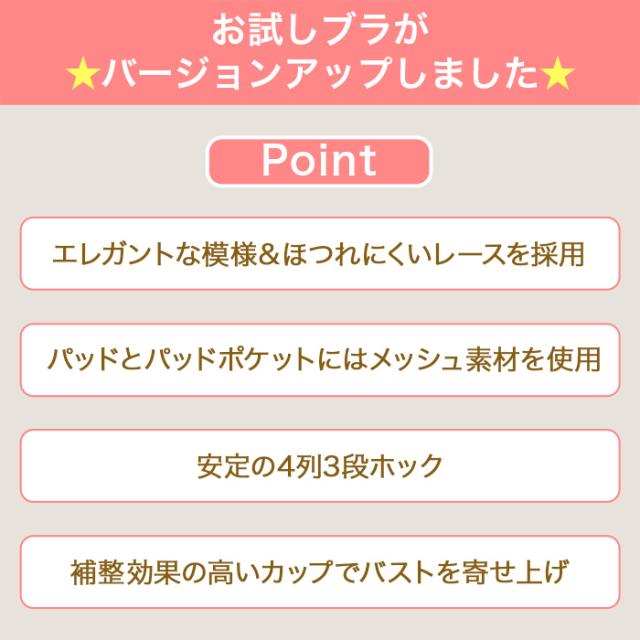 【NEW】お試しブラ ピンク 3/4カップ・丸胸 SP540