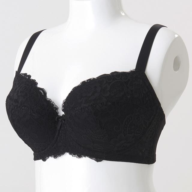 お試しブラVer2.5C 黒 3/4カップ・丸胸