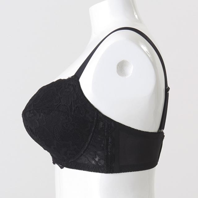 お試しブラVer2.5C 黒 3/4カップ・丸胸