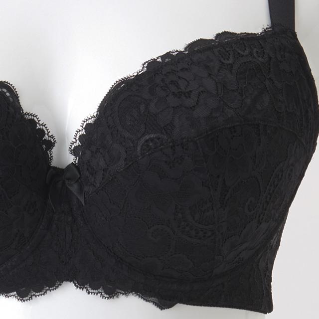 お試しブラVer2.5C 黒 3/4カップ・丸胸