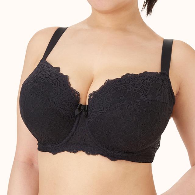 【NEW】お試しブラ 黒 3/4カップ・丸胸