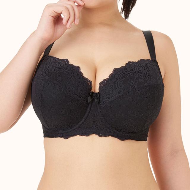 【NEW】お試しブラ 黒 3/4カップ・丸胸