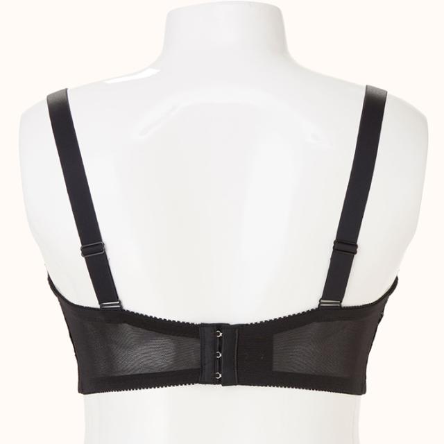 【NEW】お試しブラ 黒 3/4カップ・丸胸