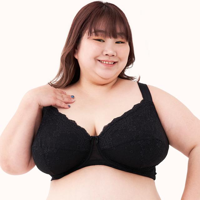 プラスサイズブラ 黒 フルカップ