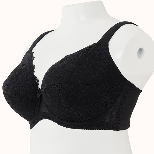 プラスサイズブラ 黒 フルカップ