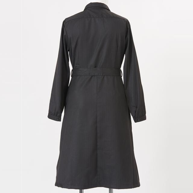 シャツワンピース・黒ストライプ