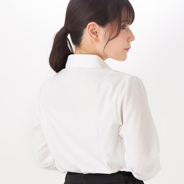 シャツVer3.5 白ドビーストライプ・スキッパー