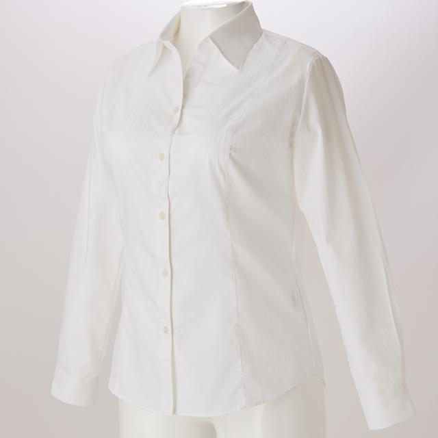 シャツVer3.5 白ドビーストライプ・スキッパー