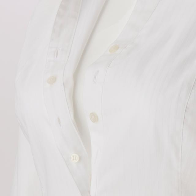 シャツVer3.5 白ドビーストライプ・スキッパー