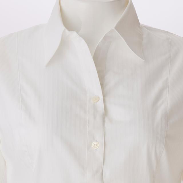 シャツVer3.5 白ドビーストライプ・スキッパー