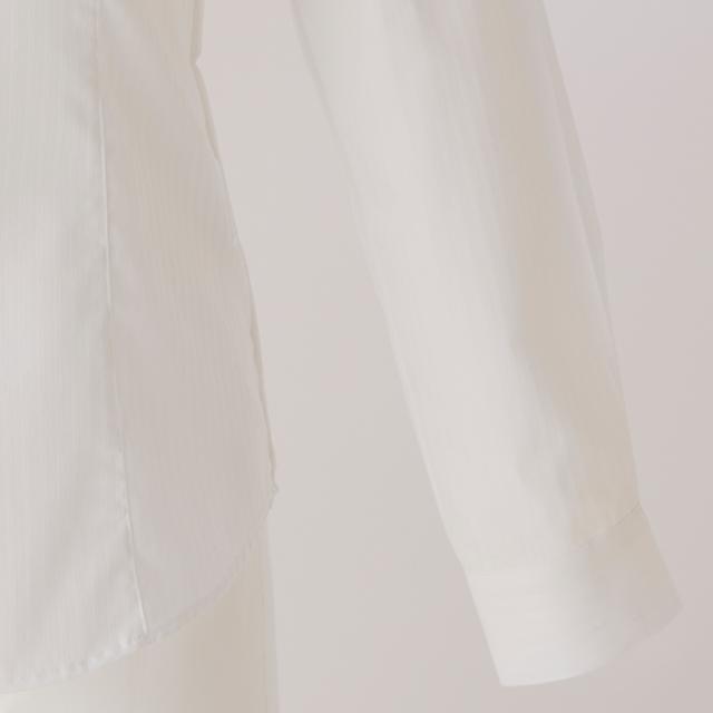 シャツVer3.5 白ドビーストライプ・スキッパー