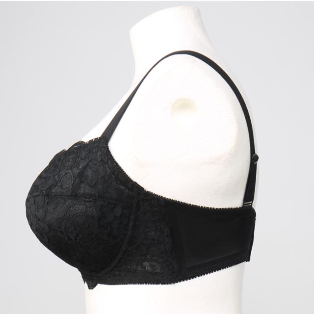 お試しブラVer2.5黒 3/4カップ・丸胸