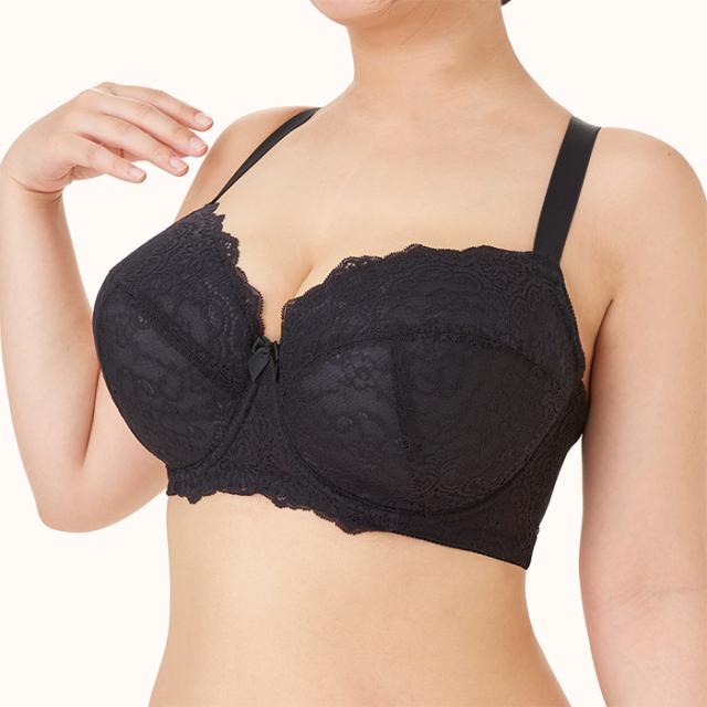 【NEW】お試しブラC 黒 3/4カップ・寄せ上げ