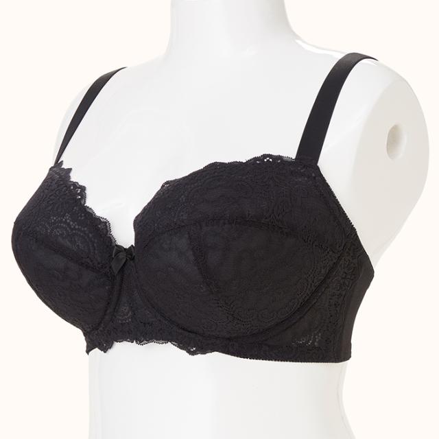 【NEW】お試しブラC 黒 3/4カップ・寄せ上げ